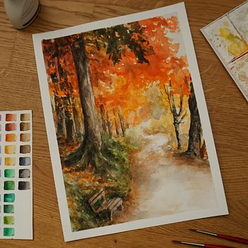 Aquarell - Landschaft